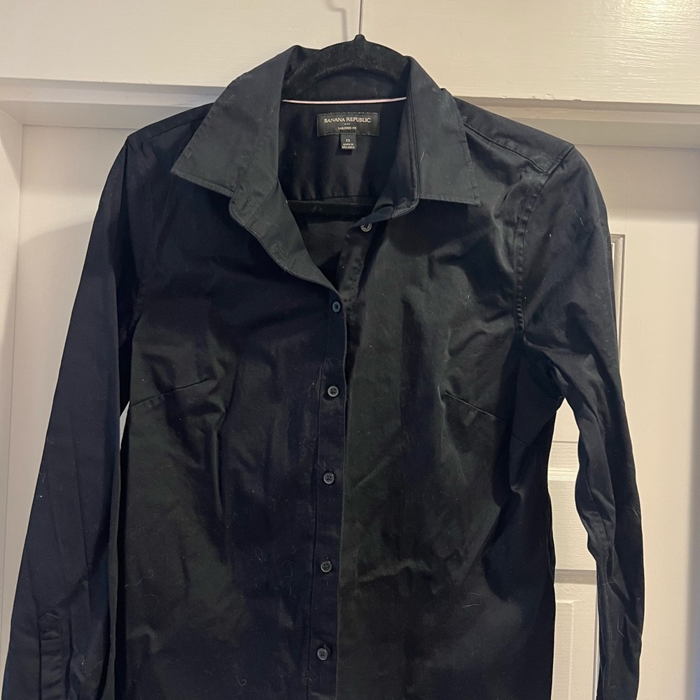 Banana Republic Tailored Black Shirt